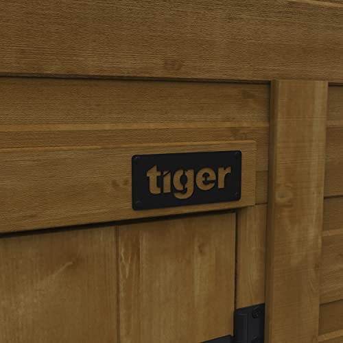 TigerFlex Shiplap Apex Double Door Windows Wooden Garden Shed 4 x 4 ft