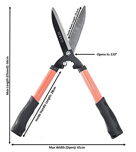 Gardi Orange Serrated Garden Hedge Comfort Grip Shears