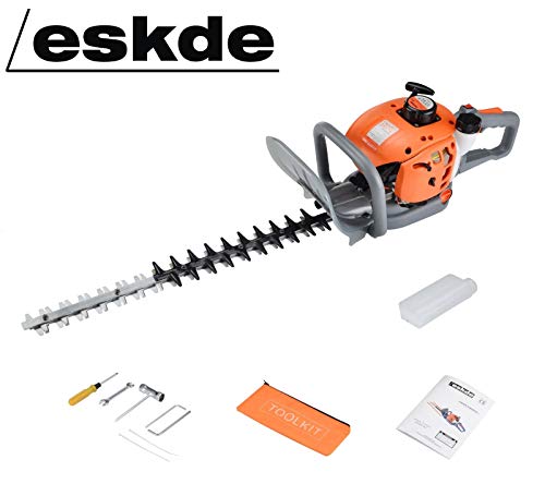 eSkde HT60-S7 Petrol Hedge Trimmer 24" Blades Adjustable Handle, Orange