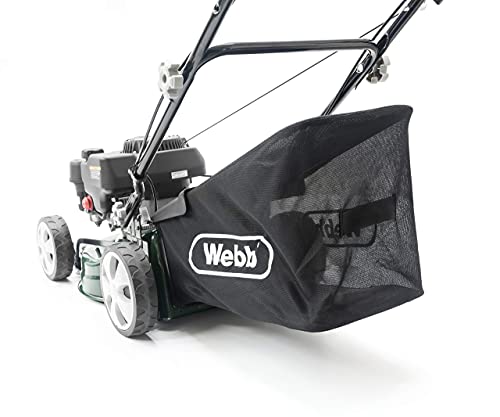 Webb Classic WER410SP Self Propelled 4 Wheel Petrol Rotary Lawnmower, 7 Cutting Heights, 41cm Cutting Width and 45L Collection Bag - 2 Year Guarantee