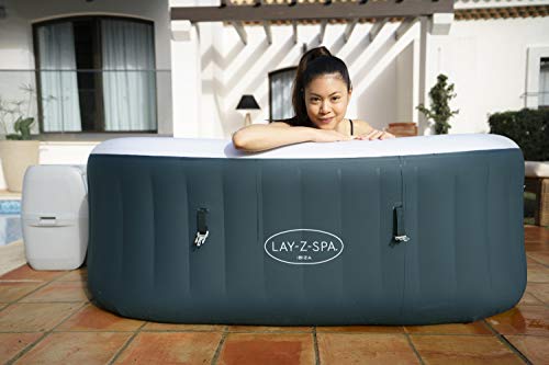 Lay-Z-Spa Ibiza Hot Tub 140, AirJet Massage System Inflatable Spa with Freeze Shield and Rapid Heating, 4-6 Person