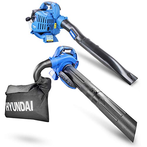 Hyundai 3-in-1 Petrol Leaf Blower, Garden Vacuum & Shredder, 26cc 2-Stroke with 3 Year Warranty