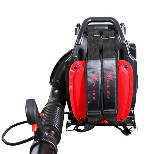 Dealourus 75cc Petrol Backpack Leaf Blower, Extremely Powerful - 240MPH Lightweight With New and Improved Padded Support Straps For Maximum Comfortability