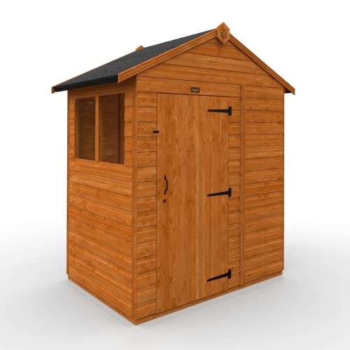 TigerFlex Shiplap Apex Single Door Windows Wooden Garden Shed 4 x 6 ft