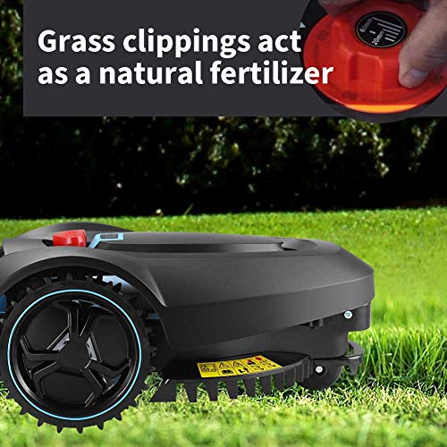 swift RM18 28V Robotic Lawnmower AutoCharging Self-Propelled 18cm Cut Width and 20-60mm Cutting Heights Robot Lawn Mower with Samsung Battery for Lawns up to 600m² include garage