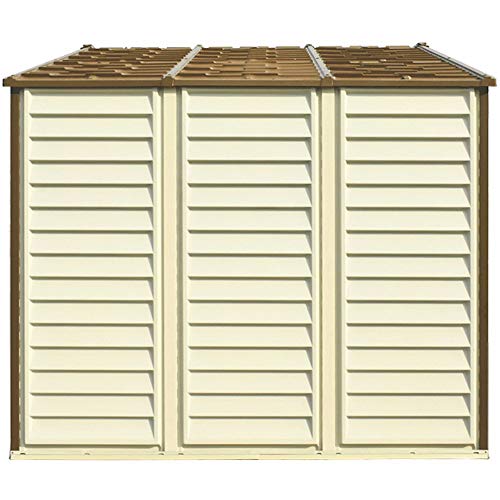 Duramax (30214-1) 10 x 8 Feet V2 Wood Side Vinyl Shed - Ivory/Brown