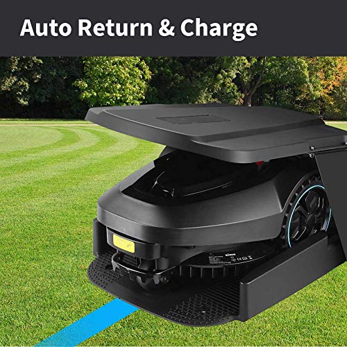 swift RM18 28V Robotic Lawnmower AutoCharging Self-Propelled 18cm Cut Width and 20-60mm Cutting Heights Robot Lawn Mower with Samsung Battery for Lawns up to 600m² include garage