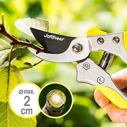 Jardineer 2pcs Garden Shears, Hedge Shears for Trimming Shrubs and Pruning Shears for Cutting Branches, Heavy Duty Garden Tools