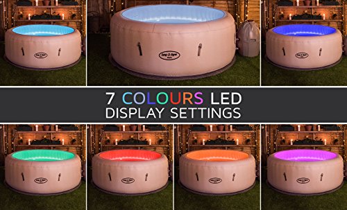 Lay -Z-Spa Paris Hot Tub with LED Lights, Airjet Inflatable, 4-6 Person