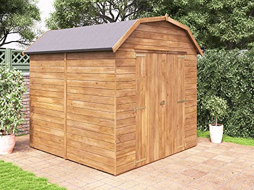 8x8 Dutch Barn Style Garden Shed Tool Storage Workshop Heavy Duty Timber