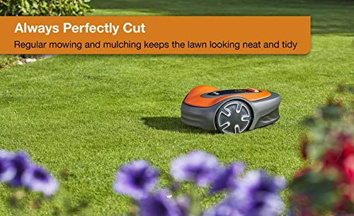 Flymo EasiLife 150 GO Robotic Lawn Mower - Cuts Up to 150 sq m, Ultra Quiet Mowing, Manicured Lawn, Bluetooth Application Control, Safety Sensors, Hose Washable, Lifestyle Functions