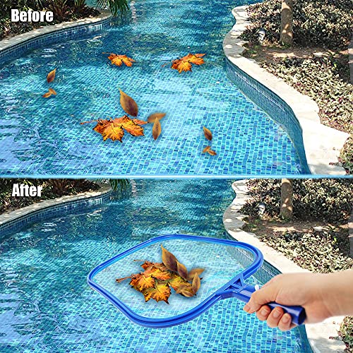 Kungfu Mall Hot Tub Cleaning Kit Accessories Contain Pool Net, Paddling Pool Brush and Scrubber Pad, with a Pair Gloves as a Gift, All in 1