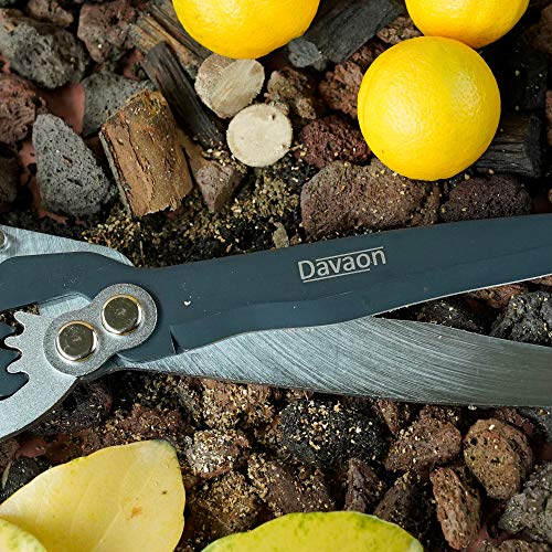 Heavy-Duty Gardening Shears with Lightweight Anti-Slip Handles and Razor-Sharp Blades - Advanced Geared Mechanism - Prune Your Garden in Comfort with Hedge Shears - 560mm- Garden Shears- Davaon Pro